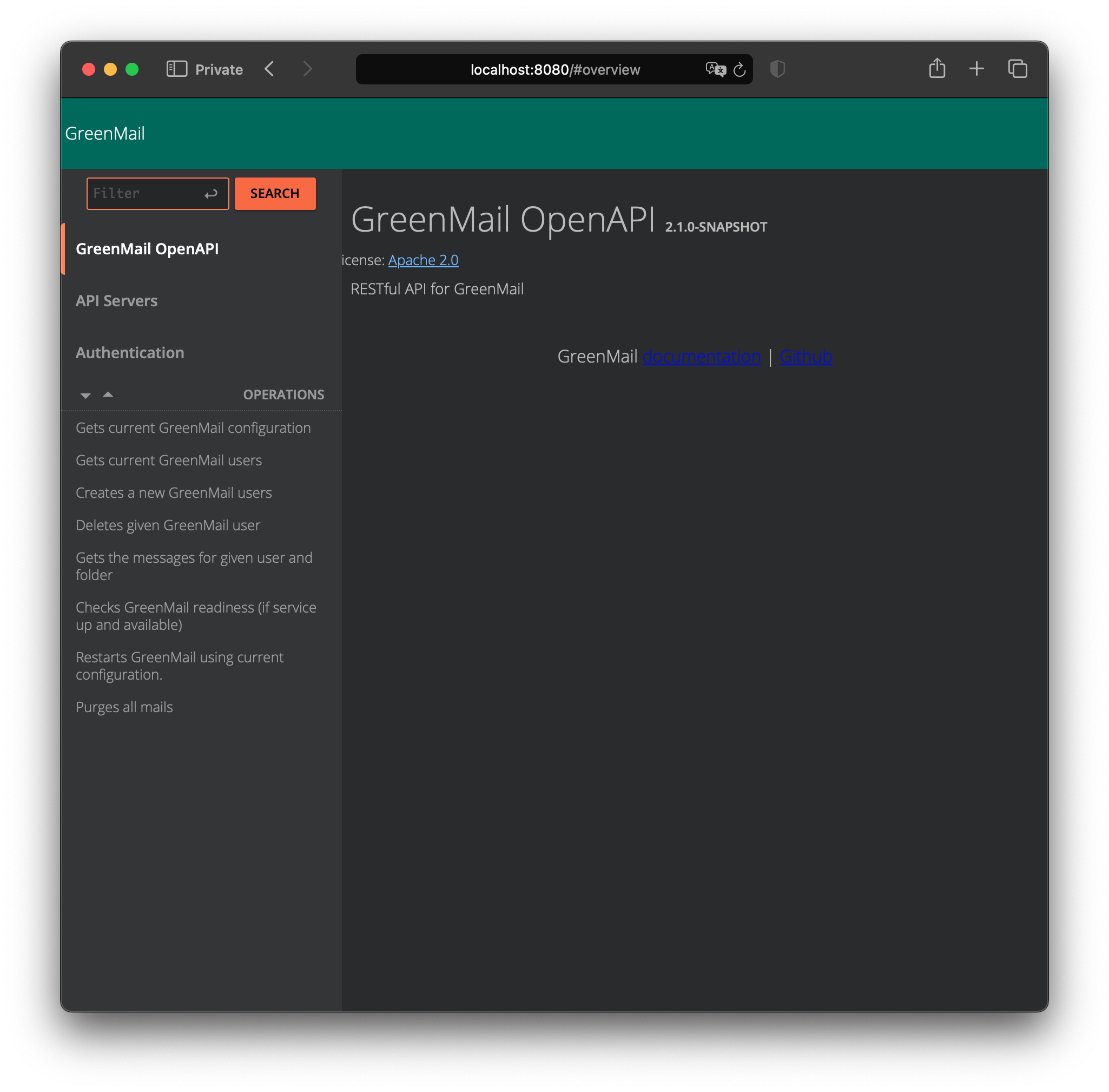 GreenMail OpenAPI UI